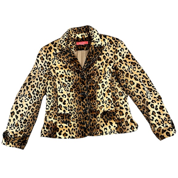 A-Line Jackets & Blazers - A-Line Velvet Leopard Print Jacket with Pockets. 21” Pit to Pit 23” Length